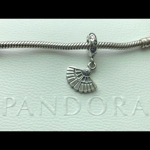 Authentic PANDORA charm dangle. SPAIN FAN CHARM